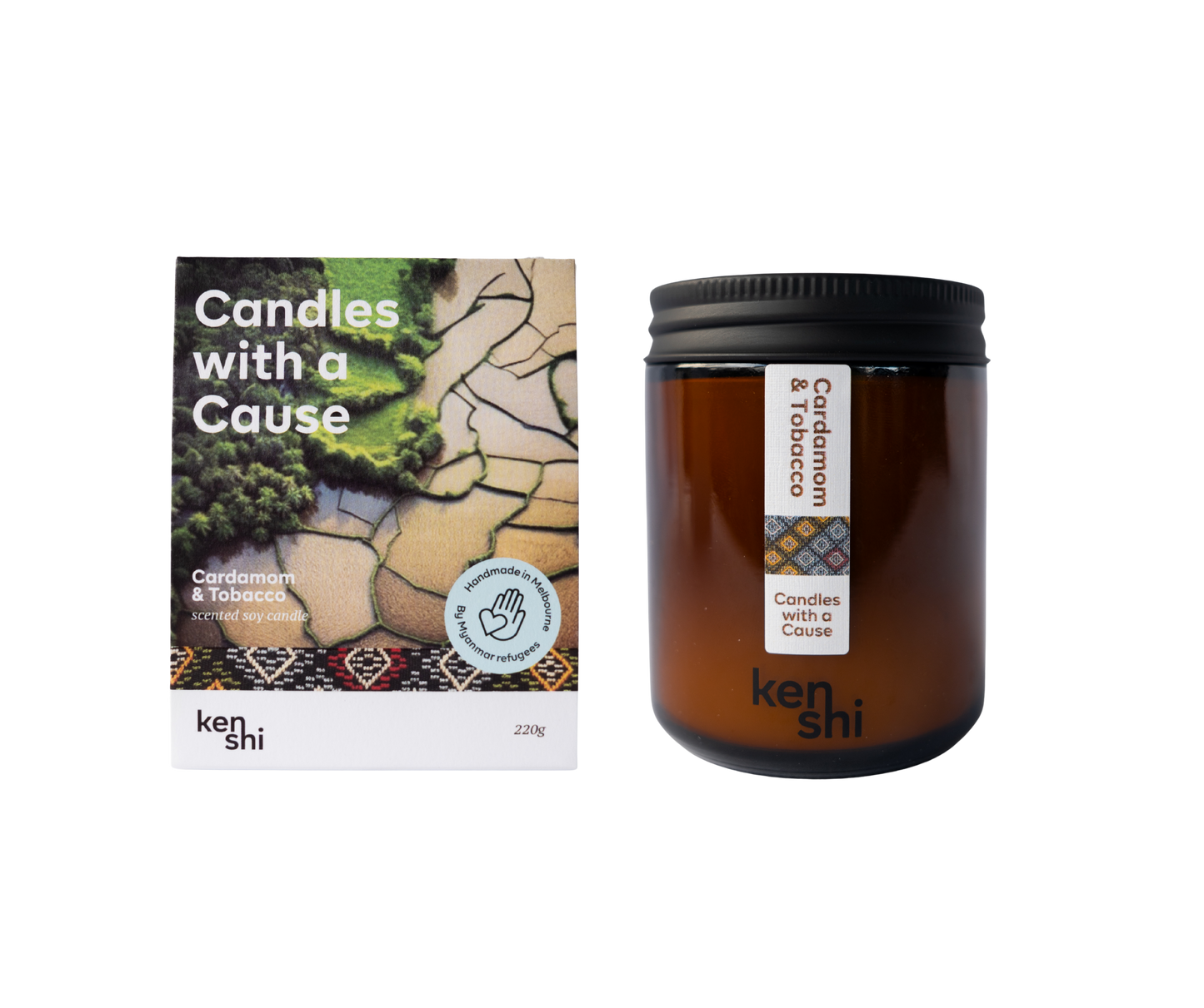 Cardamom & Tobacco 220g Mid Size Candle