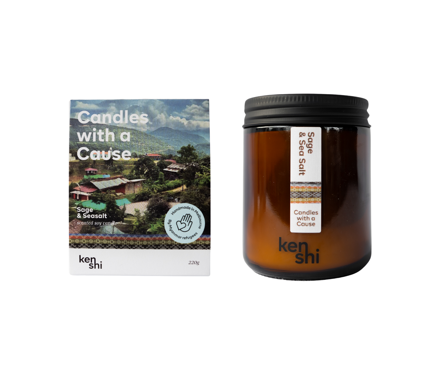 Sage & Sea Salt 220g Mid Size Candle