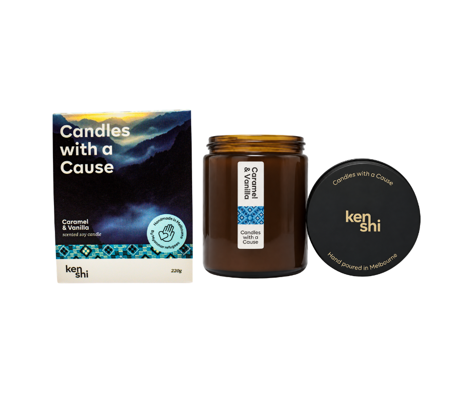 Caramel & Vanilla 220g Mid Size Candle