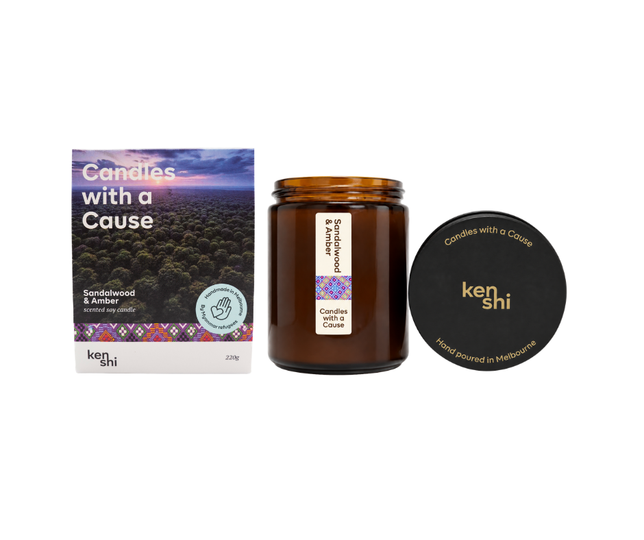 Sandalwood & Amber 220g Mid Size Candle
