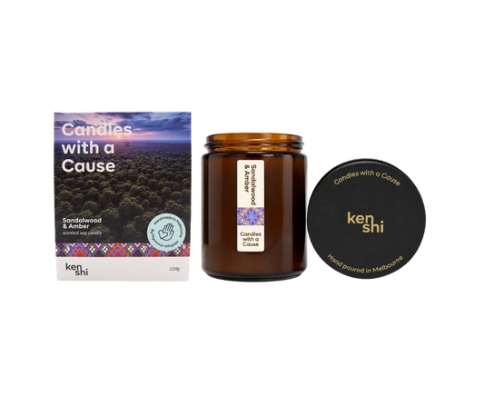 Sandalwood & Amber 220g Mid Size Candle