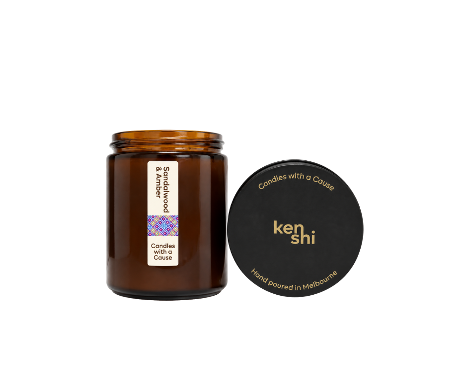 Sandalwood & Amber 220g Mid Size Candle